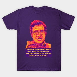 Noam Chomsky Portrait and Quote T-Shirt